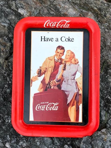 Vintage Coca-Cola Tray "Menu Girl" 1953 Thirst knows no Season Drink Coca-Cola Have a Coke a d vertisement b y OriginalRedo Ad vertisement from shop OriginalRedo OriginalRedo From shop OriginalRedo 50. . Coca cola rolling tray